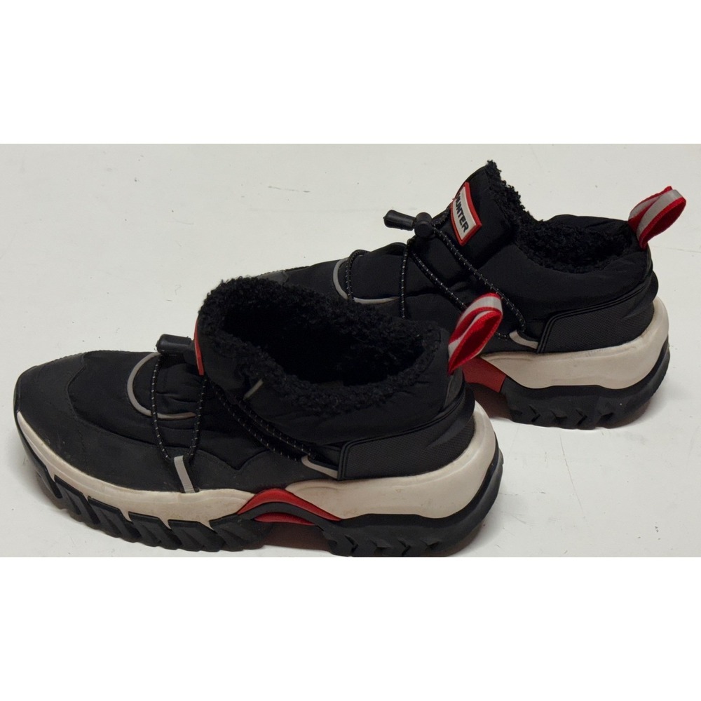 Hunter Insulated Sherpa Snow Boots Black‎ Fleece Lined Winter Shoes US 6 EU 37